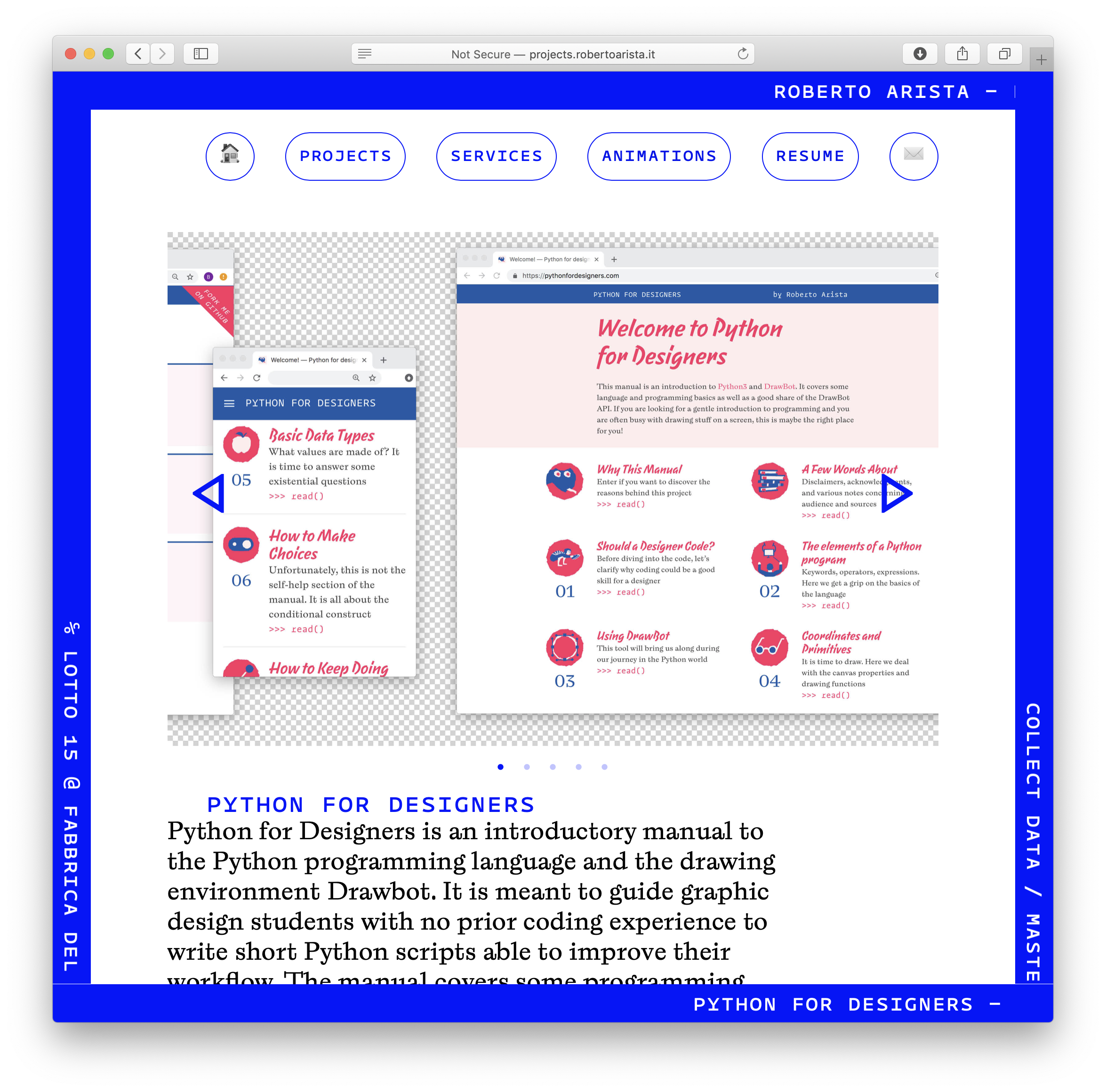 Python for Designers — Roberto Arista's Portfolio